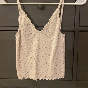 brandy melville nicolette tank pink flowers
